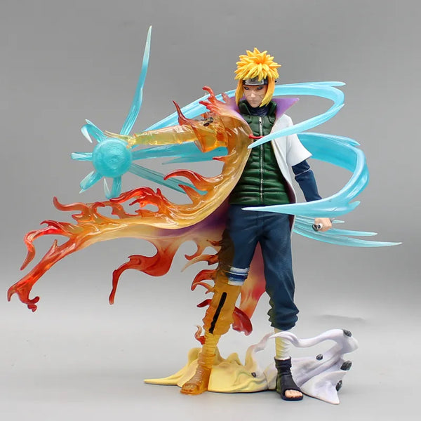 26cm Naruto Figures Namikaze Minato Anime Figures Gk Pvc Statue Action Figurine Rasengan Desk Decoration Model Kids Toys Gift